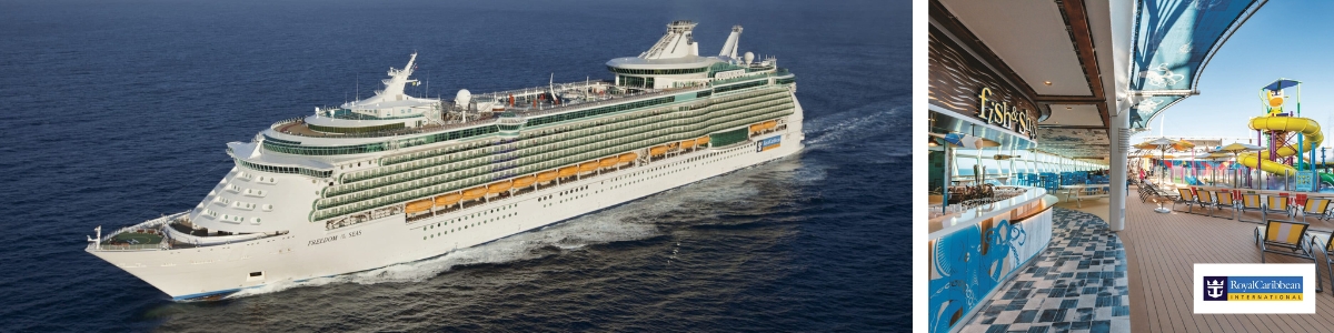Cruise met Royal Caribbean's Freedom of the Seas. Boek uw cruisevakantie bij Cruise2Travel.
