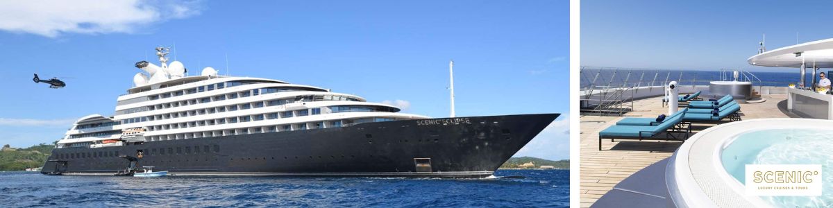 Cruise met Scenic Cruises' Scenic Eclipse. Ontdek hier het complete cruise aanbod en boek uw cruise.