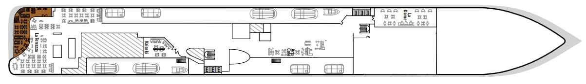 Cruise met Silversea Cruises' Silver Ray. Bekijk hier het hele dekkenplan en boek uw volgende cruise bij Cruise2Travel.