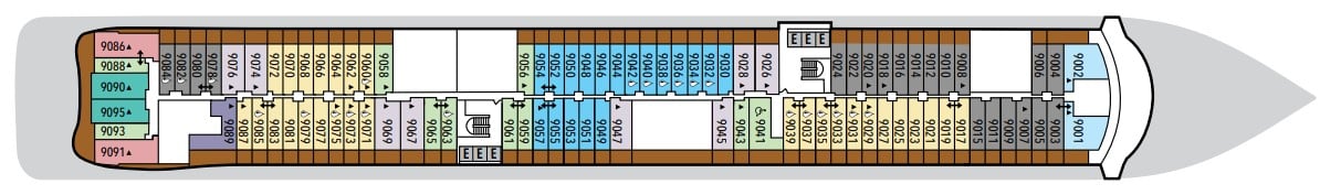 Cruise met Silversea Cruises' Silver Ray. Bekijk hier het hele dekkenplan en boek uw volgende cruise bij Cruise2Travel.